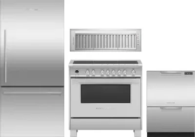 4 Piece Package Includes Refrigerator, Range, Hood And Dishwasher
